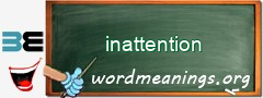 WordMeaning blackboard for inattention